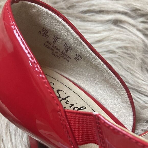 Life Stride Asymmetrical Strap Comfort Insole Pointed Toe Red Suki Pump/heels - Picture 5 of 16